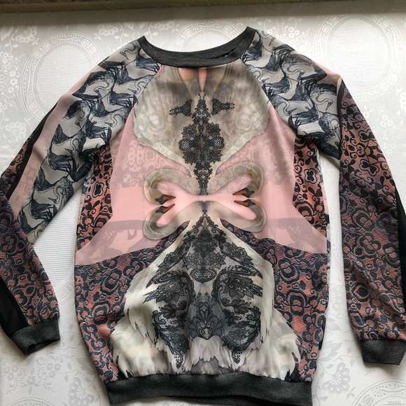 Clover Canyon Printed Long Sleeves Blouse Women’s Size XS Multicolored Floral - Picture 15 of 16